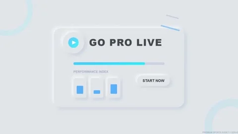 Neumorphic Style Dashboard Interface For Professional Live Sports Performanc Stockbeeldmateriaal 333823256