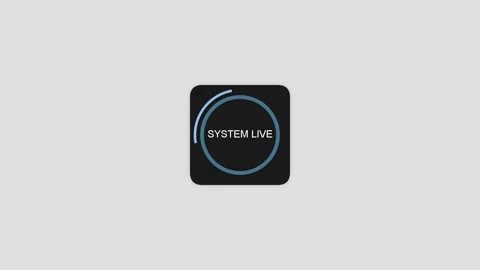 Neumorphic UI Dashboard Loop with Pulsing Ring on Light Gray Video stock 341820044