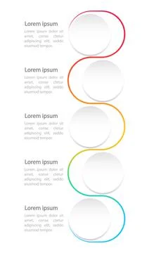 Neumorphic wavy gradient infographic chart design template 스톡 일러스트
