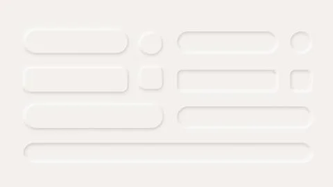 Neumorphism Button Label Frame White 3d Elegant Shadow Web Vector Icon Ui D.. Stock Illustration