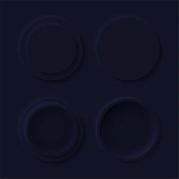 Neumorphism dark buttons with shadow and light Stock Illustration