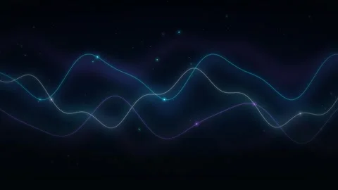 Neural Aurora Loop - Glowing Neon Waves in Cosmic Space 4k 動画素材 338082539