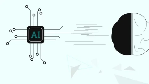 Neural computer science and machine learning artificial intelligence ai Stock Footage 303425136