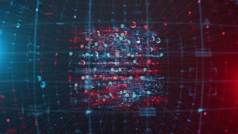 Neural Computing Systems AI Enhanced Data Analysis, digital background Stock Footage 317807729
