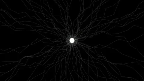 Neural Connection Point White Light Flare Stock Footage 331995970