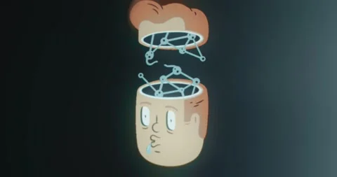 Neural connections in a human brain Stock Footage 314502168