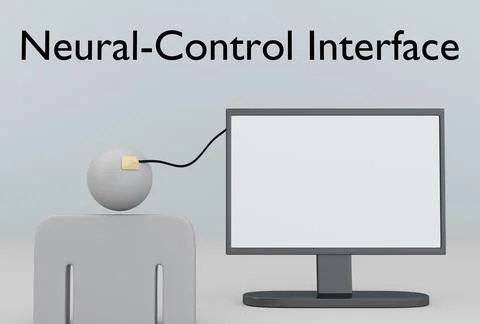 Neural Control Interface concept Stock Illustration