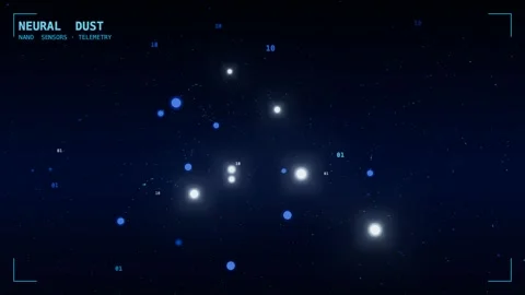 Neural dust nano sensor motes Stock Footage 339992291