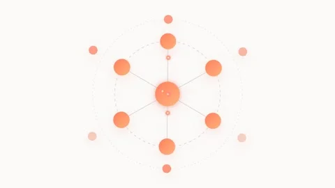 Neural Electrode Array with Pulsing Electrical Signals and Coral Orange Gra.. Stock-Footage 346202425