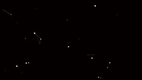Neural Fire - Glowing Neural Network Connections in Dark Background Animation Stock Footage 340364782