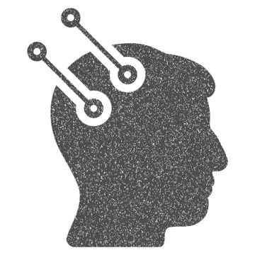 Neural Interface Connectors Grainy Texture Icon イラスト素材