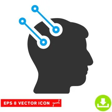 Neural Interface Connectors Vector Eps Icon Stock Illustration