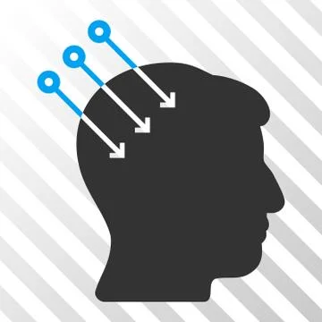 Neural Interface Connectors Vector Icon 스톡 일러스트