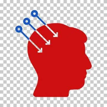 Neural Interface Connectors Vector Icon 스톡 일러스트