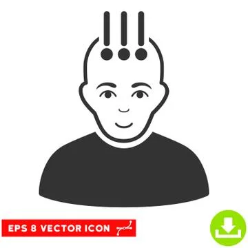 Neural Interface EPS Vector Icon Stock Illustration