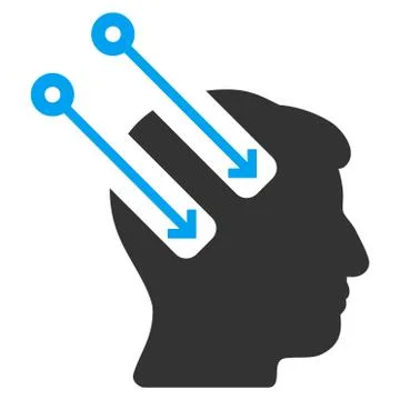 Neural Interface Flat Icon Stock Illustration