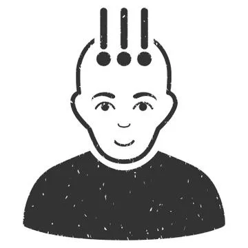 Neural Interface Grainy Texture Icon Illustrazione stock