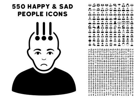 Neural Interface Icon with Bonus Stock Illustration