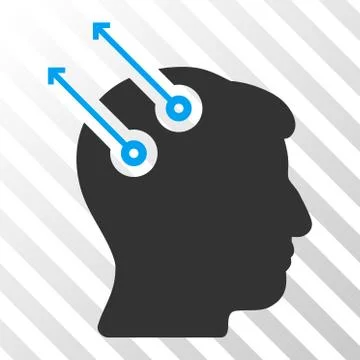 Neural Interface Plugs Vector Icon Stockillustratie