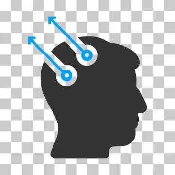 Neural Interface Plugs Vector Icon 스톡 일러스트