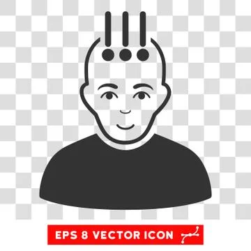 Neural Interface Vector EPS Icon Illustrazione stock