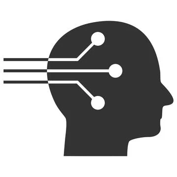 Neural Interface Vector Icon Flat Illustration Stock-Illustration