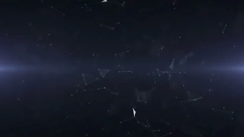 Neural link lineas data connection in center brains. Abstract lines on dark Stock Footage 112867374