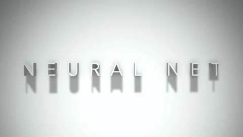 Neural net 3D title animation with shadows on a white background Stock Footage 297458130