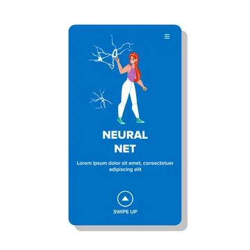 Neural net vector Stock Illustration
