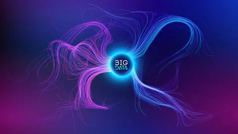 Neural network abstract digital background. Technology background, data science Illustrazione stock