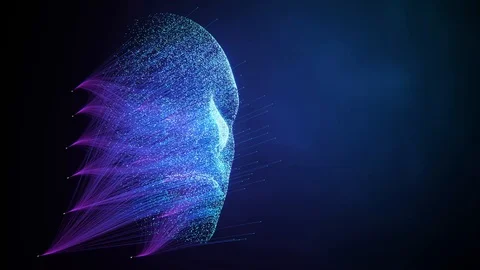 Neural Network Abstract Face Stock Footage 111035821
