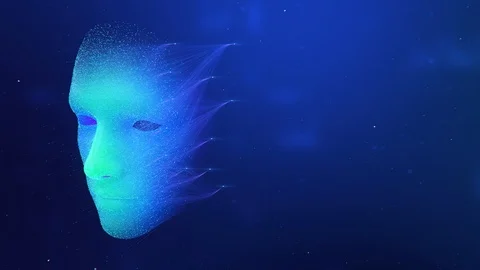 Neural Network Abstract Face Stock Footage 111787145