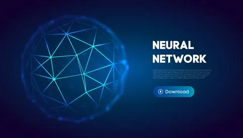 Neural network abstract technology science background. Human brain technology Stock-Illustration