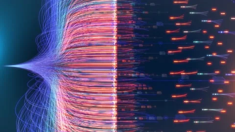 Neural network AI artificial intelligence machine learning computing Stock Footage 237032903