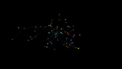 Neural Network AI Growth Visualization 3D Digital Brain Technology Abstract Stock Footage 325416452
