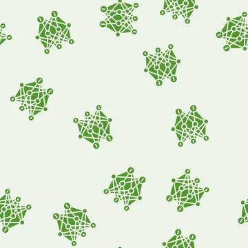 Neural network ai integration glyph seamless pattern Stock Illustration