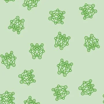 Neural network ai integration line seamless pattern イラスト素材