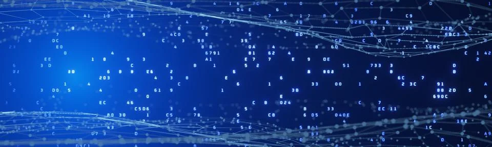 Neural network and cloud technologies. Global database and artificial Stock Illustration