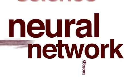 Neural network animated word cloud. Stock Footage 71168814