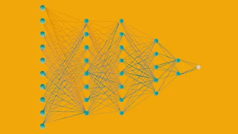 Neural Network Artificial Intelligence Ai Machine Deep Learning Simulated Video stock 258884629