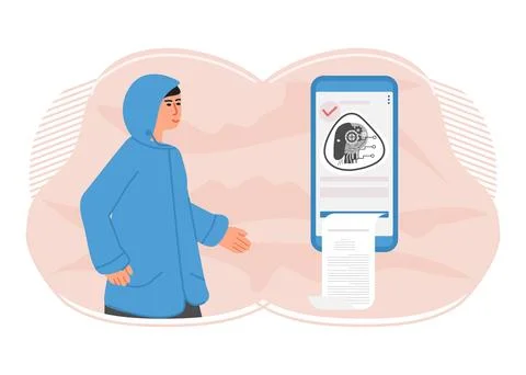 Neural network Artificial intelligence Bot People Illustrazione stock