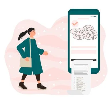 Neural network Artificial intelligence Bot People Stock Illustration