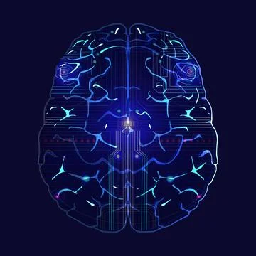 Neural network. artificial intelligence. computer technology. vector image Stock Illustration