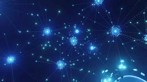 Neural Network, Artificial Intelligence, Deep Learning Stock Footage 299725564