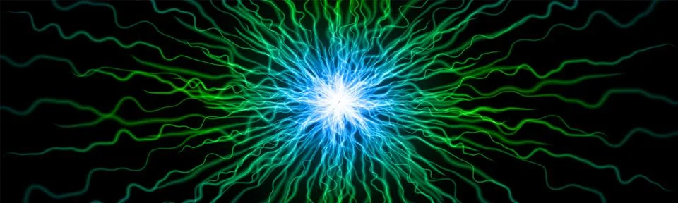 Neural network background with glowing neuron Stock Illustration
