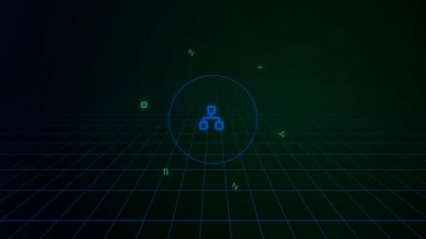Neural Network Bio-Digital Brain Interface Seamless Loop 스톡 동영상 334342951