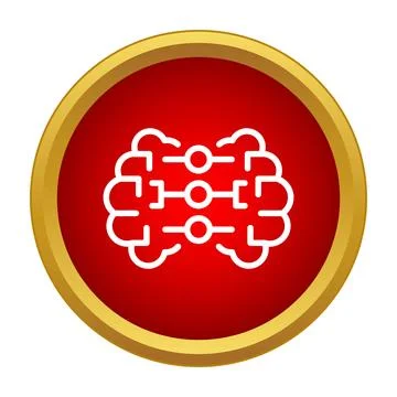 Neural network brain calculating artificial intelligence processing Illustrazione stock