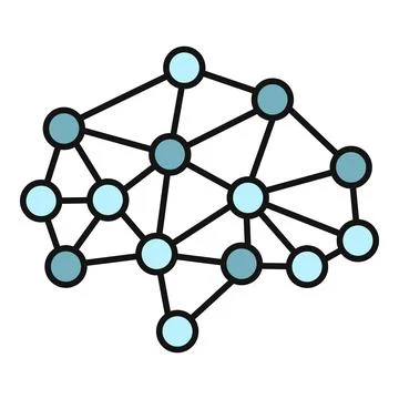 Neural network brain concept representing artificial intelligence Illustrazione stock