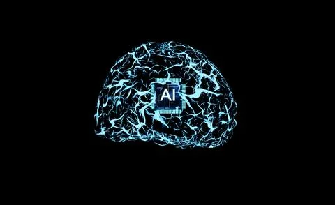 Neural network brain layers Stock Illustration