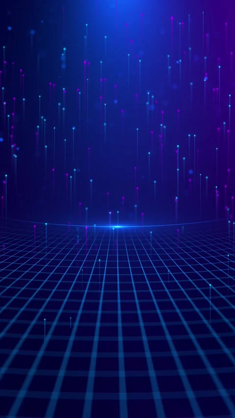 Neural network chatbot, artificial intelligence, deep learning. Glowing neon lin 動画素材 341884334